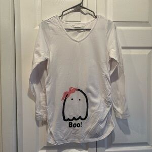 Cafe press Maternity Halloween Ghost Long Sleeve Shirt - Size Small